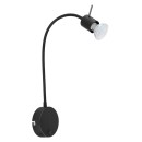 Globo 57310B nástěnné svítidlo Milly 1x35W | GU10 - vypínač na těle, ohebné rameno, černá
