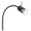 Globo 57310B nástěnné svítidlo Milly 1x35W | GU10 - vypínač na těle, ohebné rameno, černá