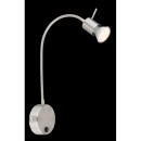 Globo 57310N nástěnné svítidlo Milly 1x35W | GU10 - vypínač na těle, ohebné rameno, nikl