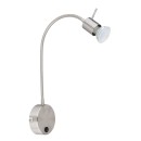 Globo 57310N nástěnné svítidlo Milly 1x35W | GU10 - vypínač na těle, ohebné rameno, nikl