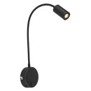 Globo 57311B LED nástěnné svítidlo Milly 1x3W | 180lm | 3000K - vypínač na těle, černá