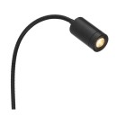 Globo 57311B LED nástěnné svítidlo Milly 1x3W | 180lm | 3000K - vypínač na těle, černá