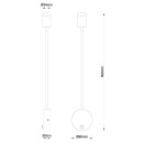 Globo 57311B LED nástěnné svítidlo Milly 1x3W | 180lm | 3000K - vypínač na těle, černá