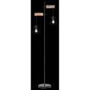 Globo 15326-2SN stojací svítidlo Mina 2x40W | E27 - černá, dřevo