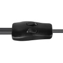 Globo 15326-2SN stojací svítidlo Mina 2x40W | E27 - černá, dřevo