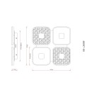 Globo 48097-60 LED přisazené stropní svítidlo MOSAIKO | 55W integrovaný LED zdroj | 2855lm | 2700-6000K | dálkové ovládání | stmívač | béžová