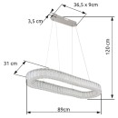 Globo GLB67162-58 LED závěsné stropní svítidlo MUCKY  | 58W integrovaný LED zdroj | 356666lm | 2700-6000K