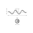 Zuma Line MX3170-1-3GT LED přisazené stropní svítidlo ATHESA | 26W integrovaný LED zdroj | 2700-6000K