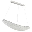 Globo 68524-40 LED závěsné stropní svítidlo KRISTALLA  | 40W integrovaný LED zdroj | 3400lm | 2700-6000K | dálkové ovládání | stmívač | chrom
