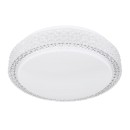 Globo 41749-12 LED stropní svítidlo Ovi 1x12W | 890lm | 2700-4200-6500K - třpytivý efekt, stmívatelné, bílá, opál