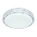 Globo 41749-12 LED stropní svítidlo Ovi 1x12W | 890lm | 2700-4200-6500K - třpytivý efekt, stmívatelné, bílá, opál