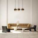 Italux PND-27467-3-BK-GD závěsné stropní svítidlo Bans E27