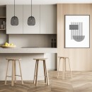 Italux PND-28612-BK-SG závěsné stropní svítidlo Amiria E27