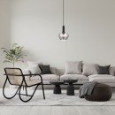 Italux PND-30084-1-BK-SG závěsné stropní svítidlo Stabla | 40W E27 | černá | kouřová