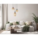 Italux PND-31882-3A-GD-AMB závěsné stropní svítidlo Fanda | 40W E27 | zlatá | růžová