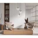 Italux PND-58867-3S-BK-BRO závěsné stropní svítidlo Sarpo E27