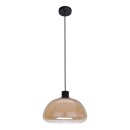 Italux PND-84638-BK-AMB závěsné stropní svítidlo Apiro | 7W E27 | černá | žlutá
