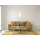 Italux PND-94981V-3A-GD LED závěsné stropní svítidlo Evans | 19W integrovaný LED zdroj | 3000K | zlatá | opálová