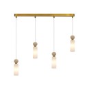 Italux PND-95331-4-BRSS závěsné stropní svítidlo Santos G9