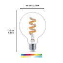 Philips WiZ 8720169072190 LED inteligentní žárovka | 6,3W E27 | 470 lm | 2200-6500+RGBK