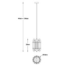 Zuma Line P0556-01D-V7V7 závěsné stropní svítidlo ALEXANDRIA | 40W E14