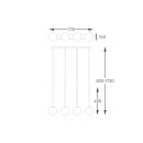 Zuma Line P0574-04D-SDFZ závěsné stropní svítidlo ARCTURUS | 4W G9
