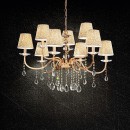 Ideal Lux 088105 závěsné stropní svítidlo Pantheon Oro 9x40W|E14 - zlaté