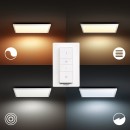 Philips Hue 32162/31/P6 LED stropní panelové svítidlo Aurelle 1x46,5W | 4200lm | 2200-6500K - Bluetooth, s dálkovým ovladačem