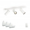 Philips Hue 50463/31/P7 LED stropní bodové svítidlo Buratto 3x5,5W | 750lm | 2200-6500K - White Ambiance, stmívatelné, bílá