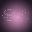 Philips Hue 8719514264465 LED lampička Iris 4. generace 1x8,1W | 570lm | 2000-6500K - Bluetooth, White and Color Ambiance, bílá