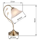 Globo 69007-1T stolní lampa Posadas 1x60W | E27 - mosaz, bílá