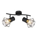 Globo 54017-2 přisazené stropní bodové svítidlo Priska 2x40W | E27 - černá