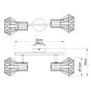 Globo 54017-2 přisazené stropní bodové svítidlo Priska 2x40W | E27 - černá