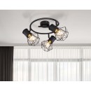 Globo54017-3 přisazené stropní svítidlo Priska 2x40W | E27 - černá