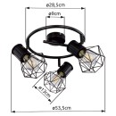 Globo54017-3 přisazené stropní svítidlo Priska 2x40W | E27 - černá
