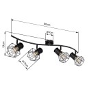 Globo 54017-4 přisazené stropní svítidlo Priska 4x40W | E27 - černá
