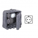 Trio 9961-11 zahradní zásuvky s časovačem - typ schuko, kámen