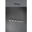 Trio R30187032 závěsné stropní svítidlo Vannes 7x40W | E27 - matná černá