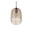 Trio R31141036 závěsné svítidlo Lovis 1x40W | E27 - nastavitelná výška, černá, přírodní