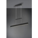 Trio R32043132 LED závěsné stropní svítidlo Paros 1x21W+5,5W | SMD | 3000lm+1500lm | 3000K - horní a spodní osvětlení, 3 fázové stmívání, nastavitelná výška, matná černá