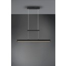 Trio R32043132 LED závěsné stropní svítidlo Paros 1x21W+5,5W | SMD | 3000lm+1500lm | 3000K - horní a spodní osvětlení, 3 fázové stmívání, nastavitelná výška, matná černá