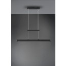 Trio R32043132 LED závěsné stropní svítidlo Paros 1x21W+5,5W | SMD | 3000lm+1500lm | 3000K - horní a spodní osvětlení, 3 fázové stmívání, nastavitelná výška, matná černá