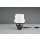 Trio R50601001 stolní svítidlo Abby 1x40W | E14 - kabelový spínač, antický nikl, bílá