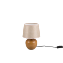 Trio R50621035 stolní svítidlo Luxor 1x40W | E14 - kabelový spínač, dřevo, krémová