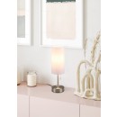 Trio R51051007 stolní svítidlo Jaro 1x25W | E27 - USB, tahový spínač, nikl, bílá
