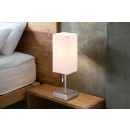 Trio R51061007 stolní lampa Ole 1x25W | E27 - tahový spínač, USB, nikl, bílá
