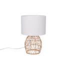 Trio R51131036 stolní svítidlo Rike 1x40W | E27 | IP20 - vypínač umístěný na kabelu, ratan
