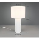 Trio TR51811031 stolní lampička BLAIR  | 10W E27 | s vypínačem | bílá