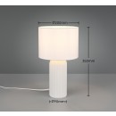 Trio TR51811931 stolní lampička BLAIR  | 10W E27 | s vypínačem | bílá