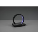 Trio R52081132 LED stolní svítidlo s reproduktorem Beat 1x1W | SMD | 20lm | 3000K | RGB - 3 fázový dotykový stmívač, USB, bluetooth, dobíjecí, matná černá